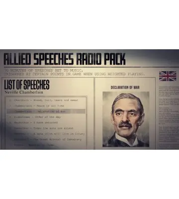 Доповнення Hearts of Iron IV: Allied Speeches Pack  для ПК (Ключ активації Steam)